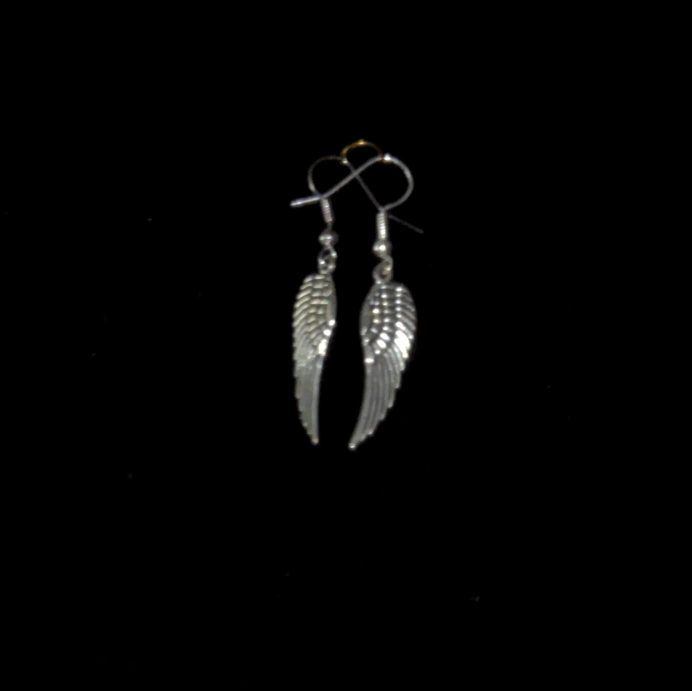Elegant Silver Angel Wing Earrings